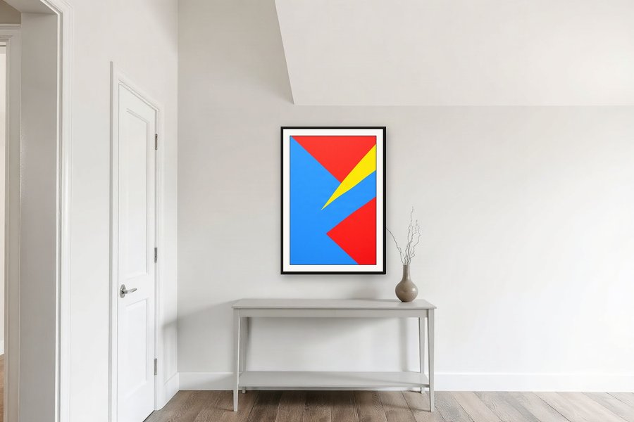 Diagonal Colour Field, shown in a room setting
