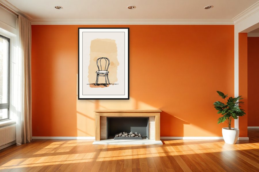 Bentwood Chair, Study, shown in a room setting