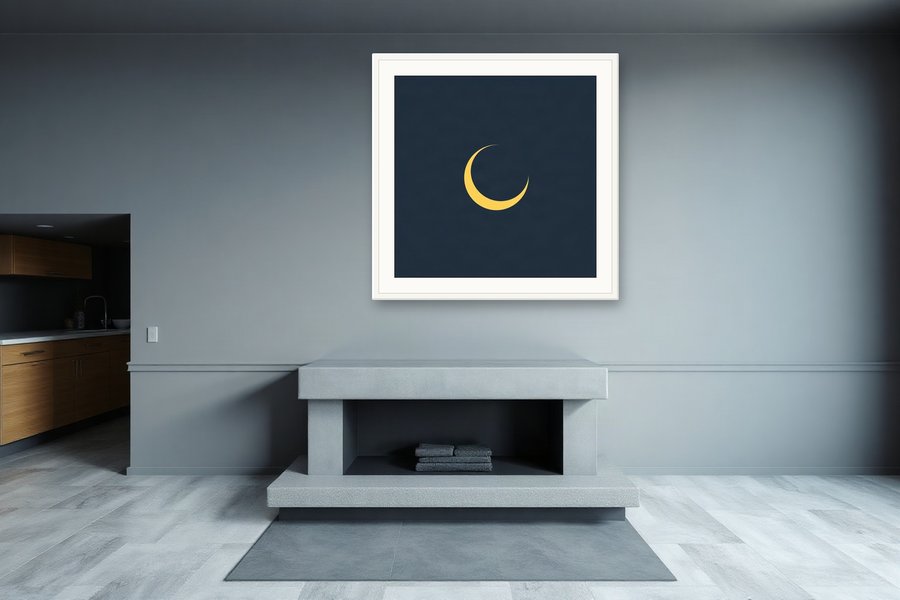 Golden Crescent, Study, shown in a room setting