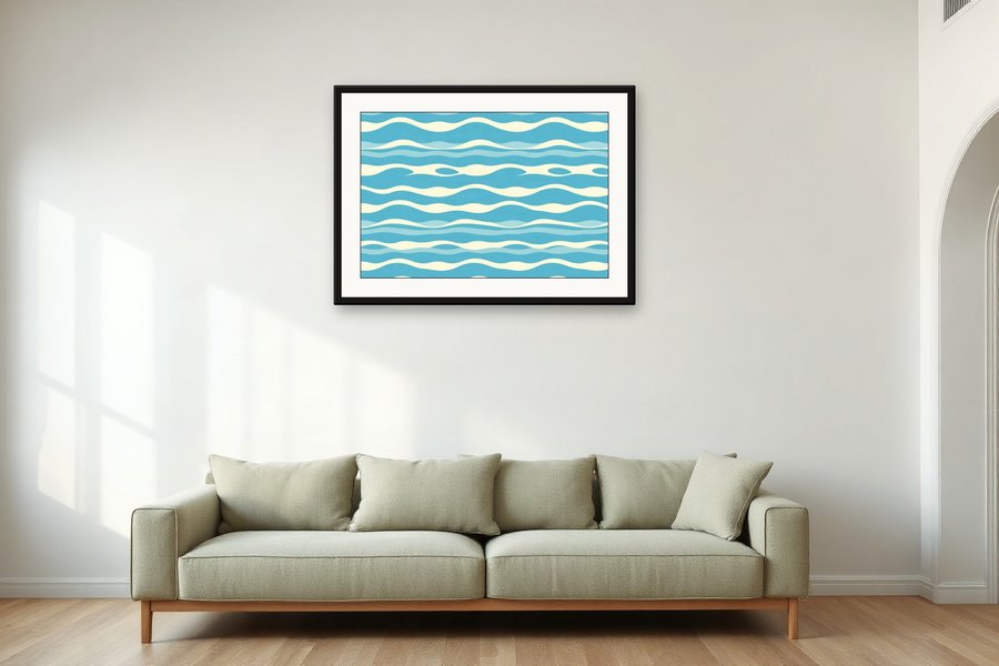 Flat Wave Pattern, shown in a room setting