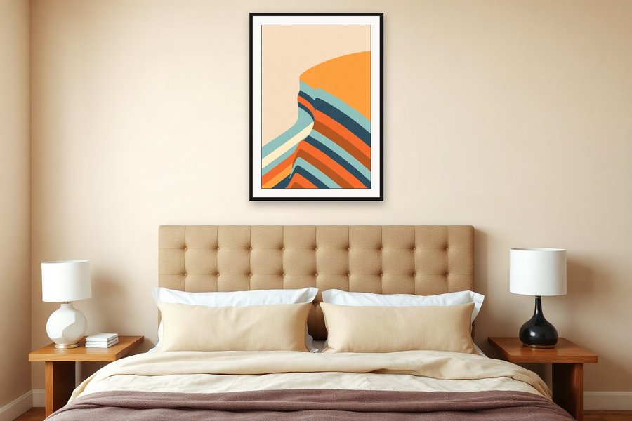 Striped Cliffs Study, shown in a room setting