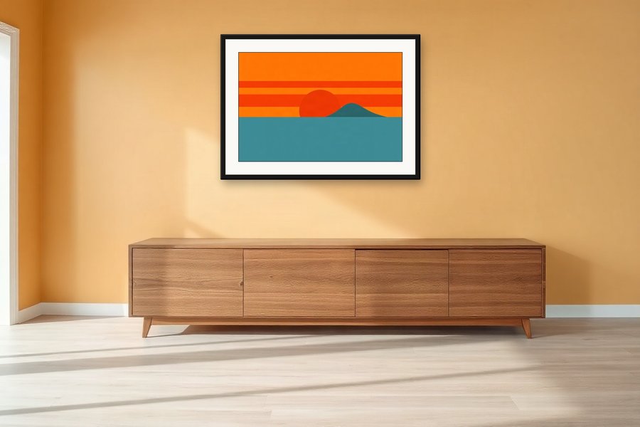 Striped Sunset Coast, shown in a room setting