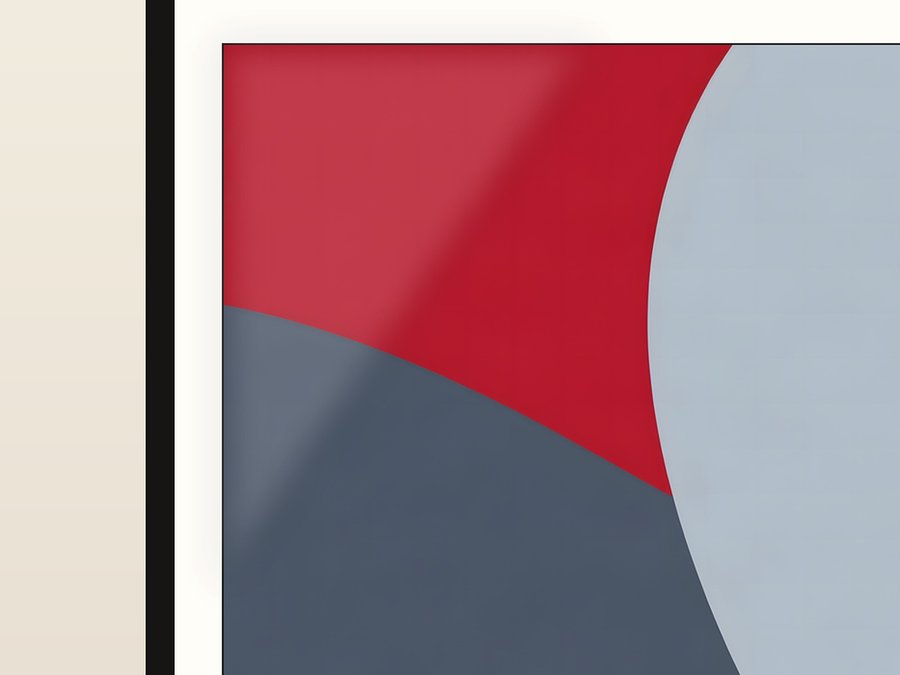 Crimson Arc, shown framed