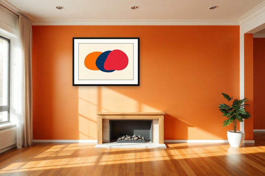 Sunset Layers, shown in a room setting