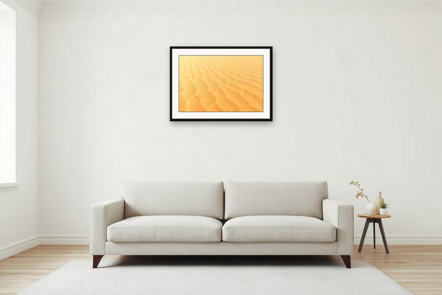 Sunlit Dune Ripples, shown in a room setting