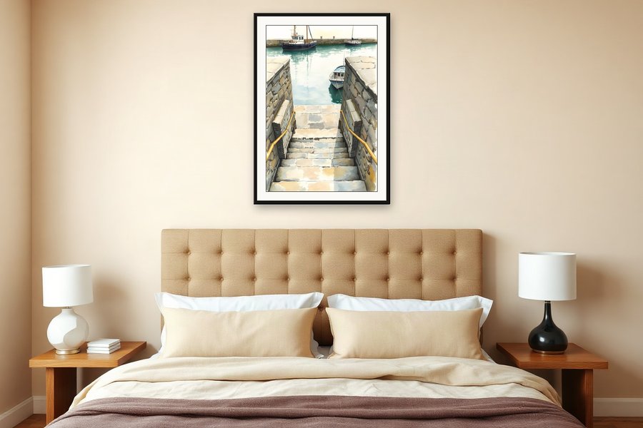 Harbour Steps, Study, shown in a room setting