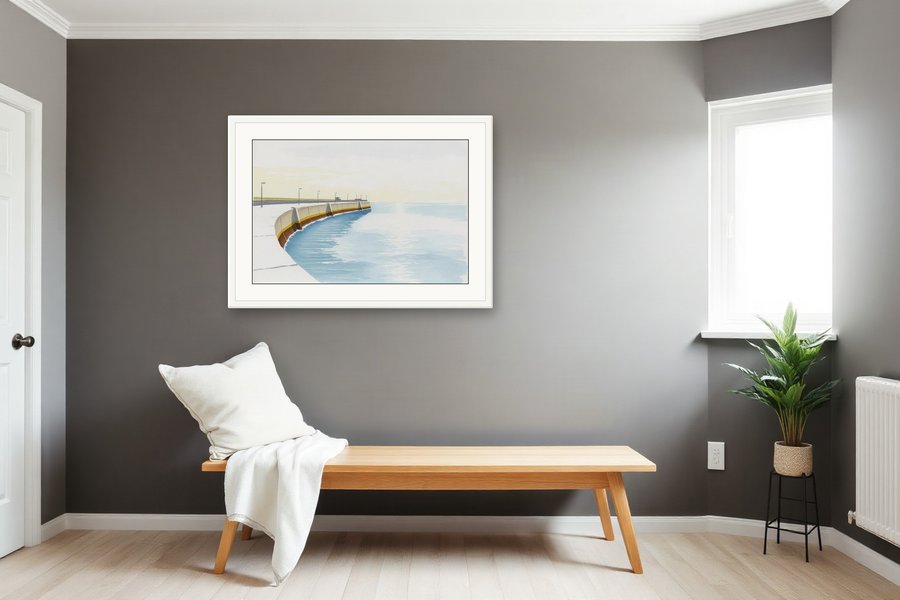 Harbour Wall, Corner, shown in a room setting