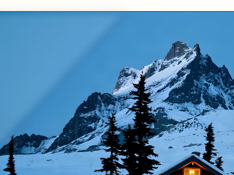 Cabin at the Treeline, shown framed