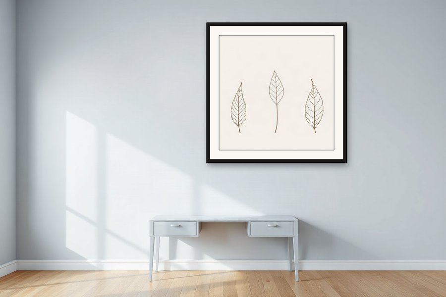 Pressed Leaf Trio, shown in a room setting