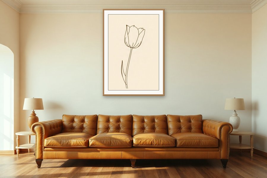 Tulip Line Study, shown in a room setting