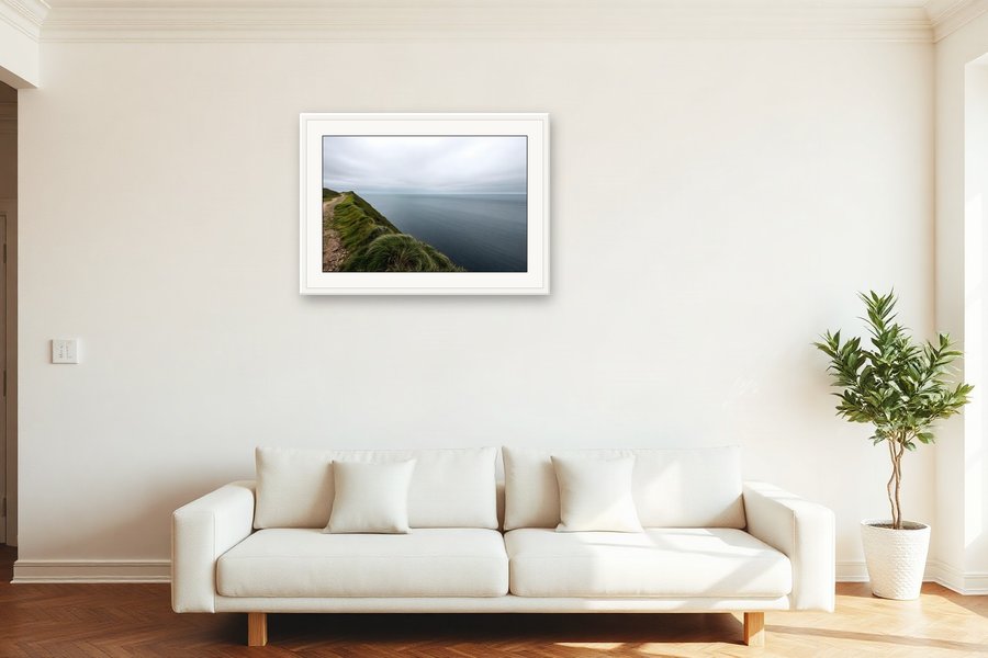 Cliff Path, Overcast, shown in a room setting
