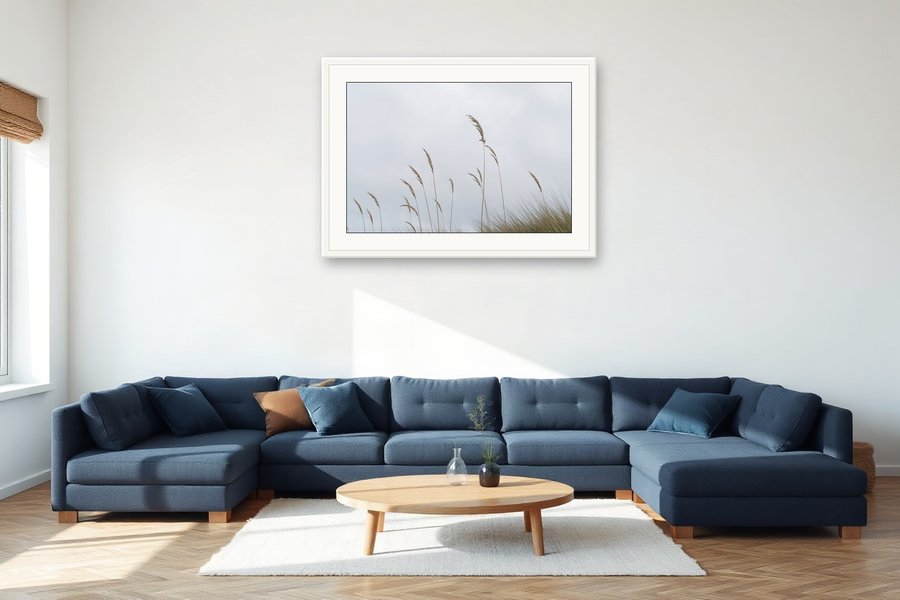 Dune Grass, Grey Sky, shown in a room setting