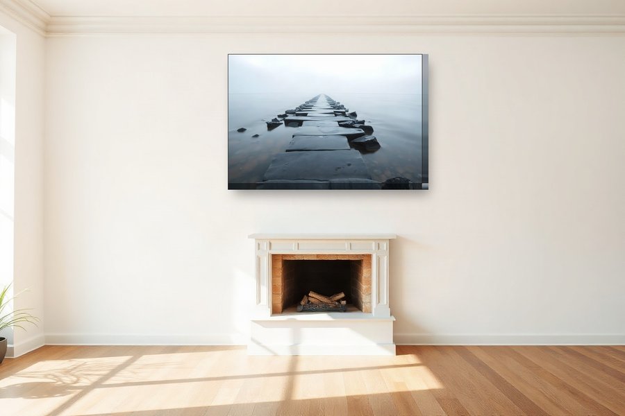 Tidal Causeway, Dusk, shown as a canvas