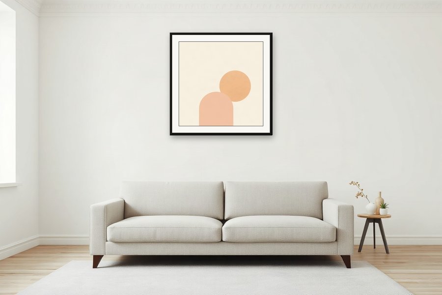 Arch and Circle, shown in a room setting