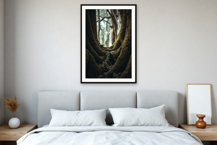 Gnarled Roots Study, shown in a room setting