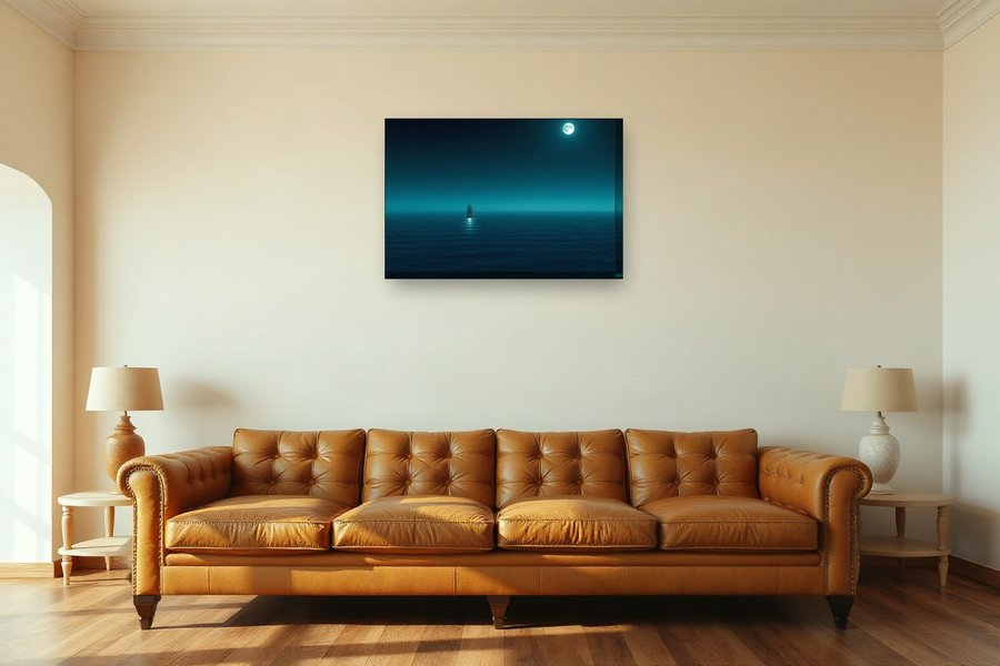 Calm Horizon, Night, shown as a canvas