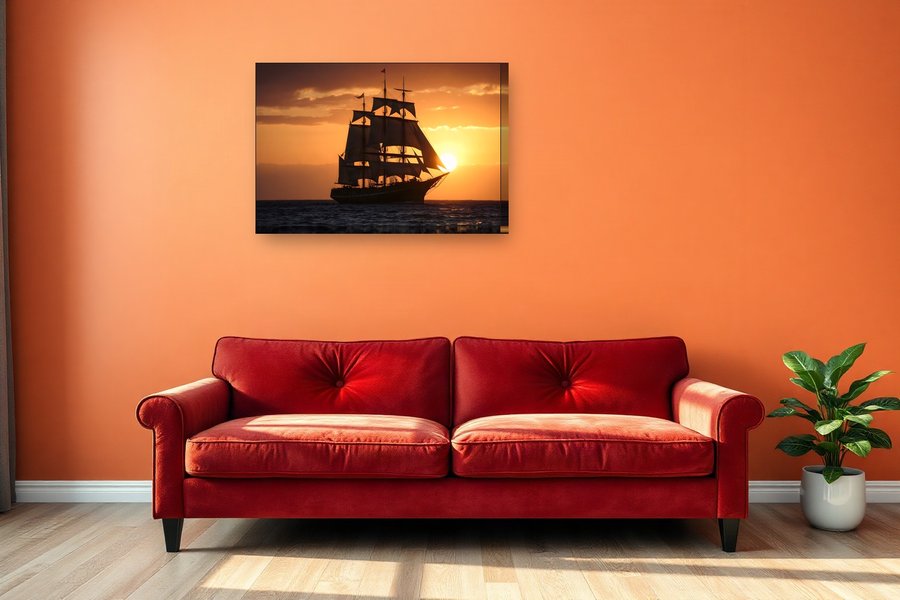 Full Sail, Sunset, shown as a canvas