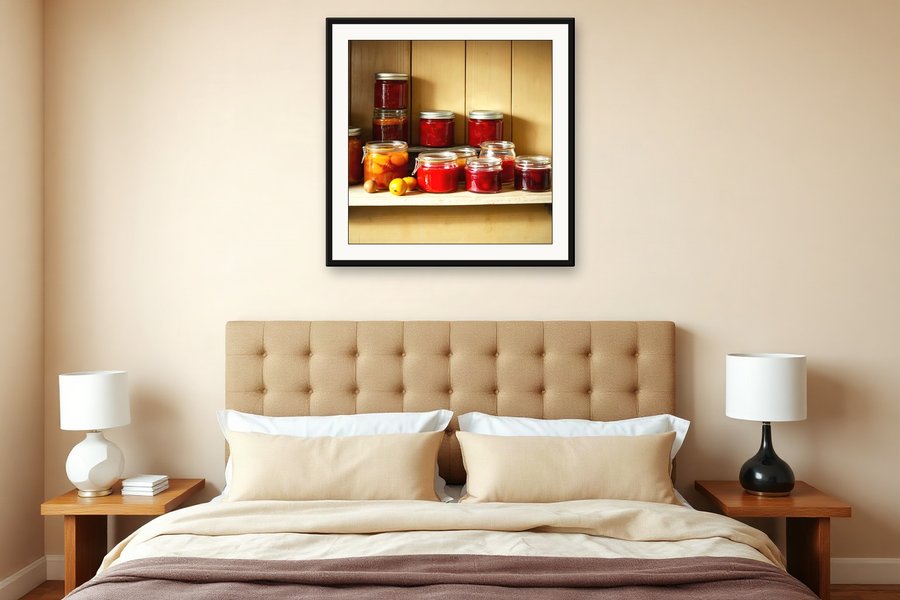 Preserve Jars, Shelf, shown in a room setting