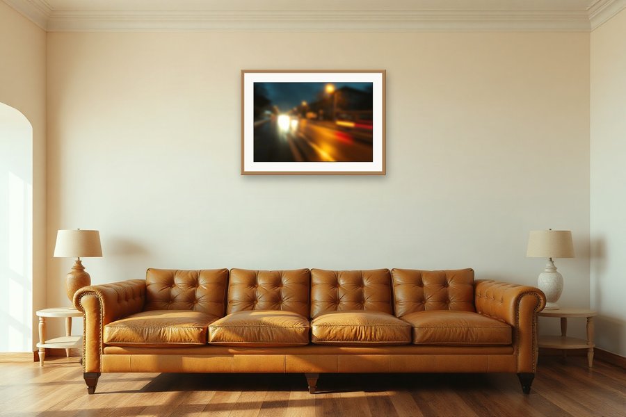 Light Streaks, Motion Blur, shown in a room setting