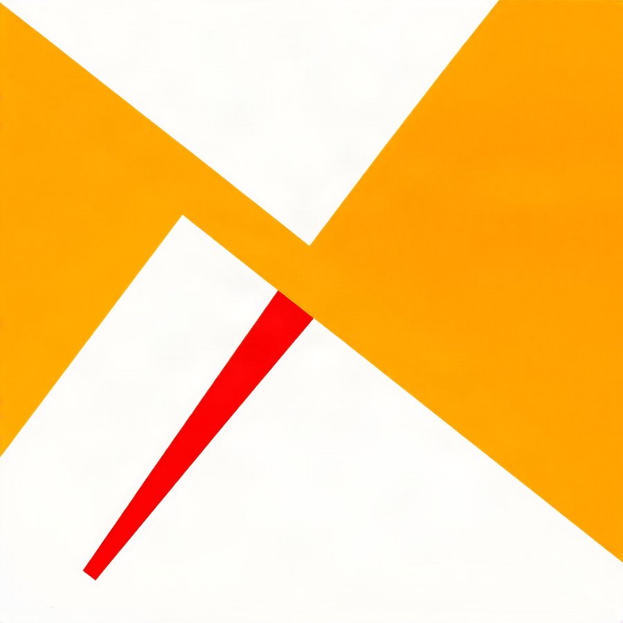 AI-generated artwork: Red Yellow Diagonal (flat preview)